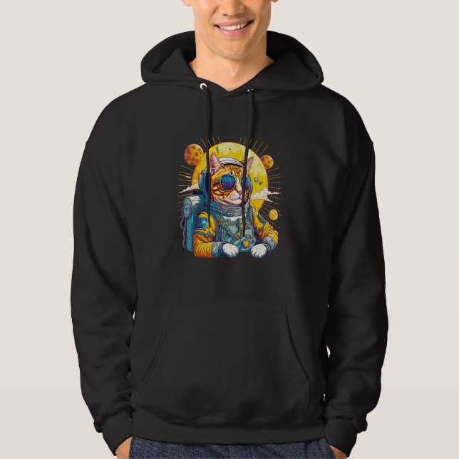 Astronaut Cat Space Cat Spaceman Hoodie (Vorderseite)