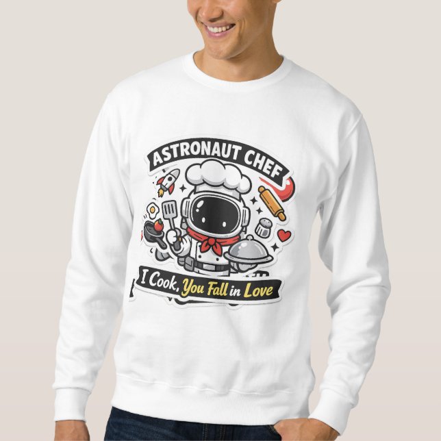 Astronaut Chef – Love Is My Secret Ingredient 🚀🍳 Sweatshirt (Vorderseite)