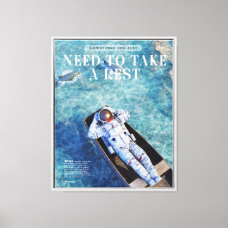 Astronaut Chill in Design Art Leinwanddruck