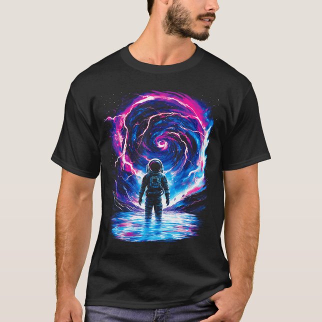 Astronaut Cosmic Outer Space Galaxy Science  T-Shirt (Vorderseite)