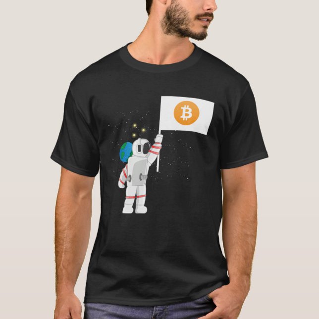 Astronaut Crypto Kryptowährungen Krypto Händler T-Shirt (Vorderseite)