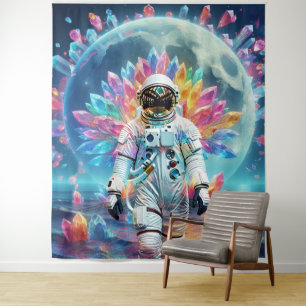 Astronaut Crystal Dream Wandteppich