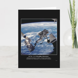 Astronaut David A. Wolf überträgt das Steuerbordo Karte