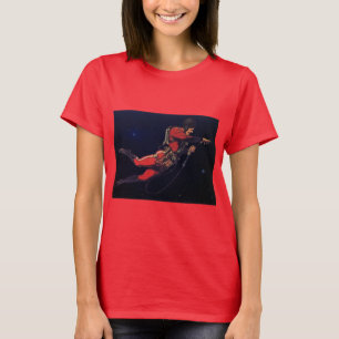 Astronaut der Vintagen Science Fiction im Weltraum T-Shirt