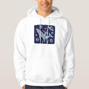 Astronaut, der Wal fährt Hoodie