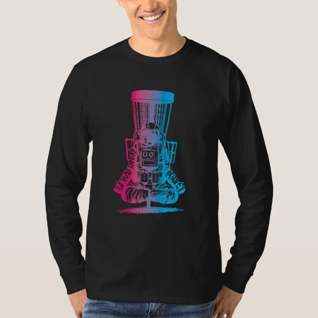 Astronaut Disk Golf Yoga Basket T-Shirt (Vorderseite)