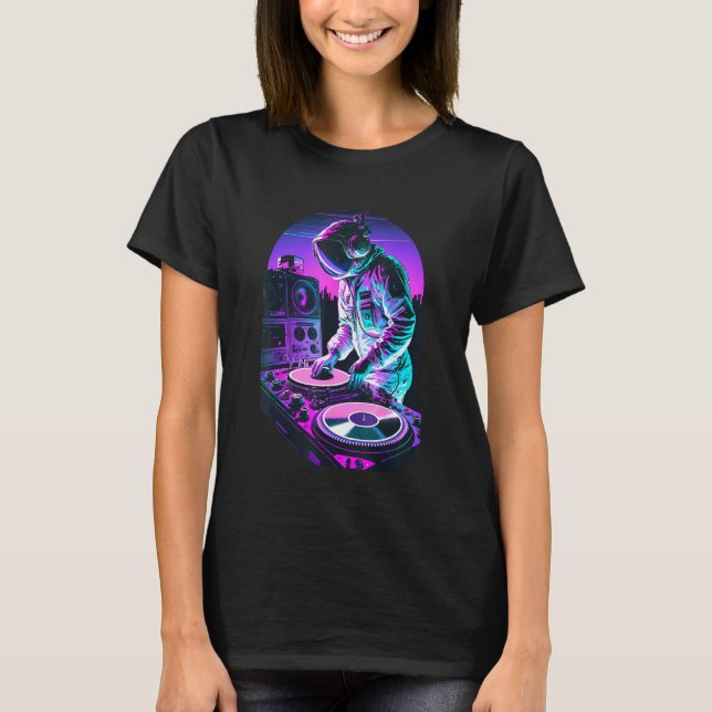 Astronaut DJ DJing in Space EDM cool Graphic Vapor T-Shirt (Vorderseite)