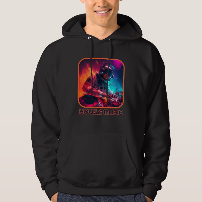 Astronaut DJ EDM for Rave Festival House Merch Dan Hoodie (Vorderseite)
