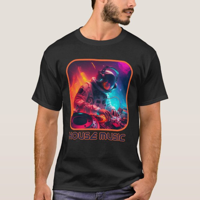 Astronaut DJ EDM for Rave Festival House Merch Dan T-Shirt (Vorderseite)