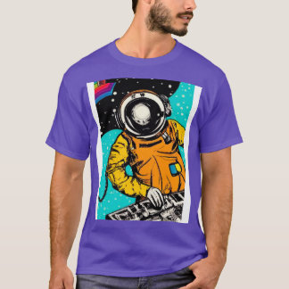 Astronaut DJ im Weltraum 3 T-Shirt