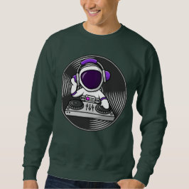 Astronaut DJ Niedlich Space Music Design Sweatshirt