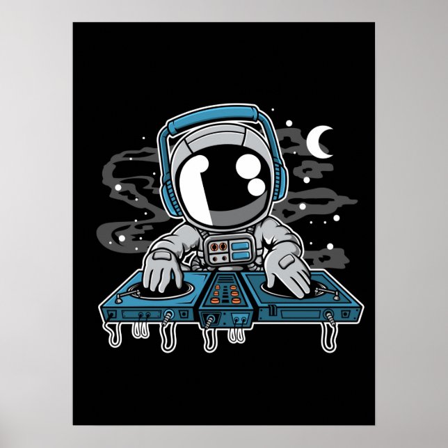 Astronaut DJ Turntable Poster (Vorne)