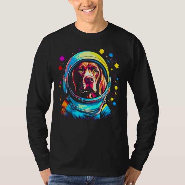 Astronaut Dog German Shorthaired Pointer T-Shirt (Vorderseite)
