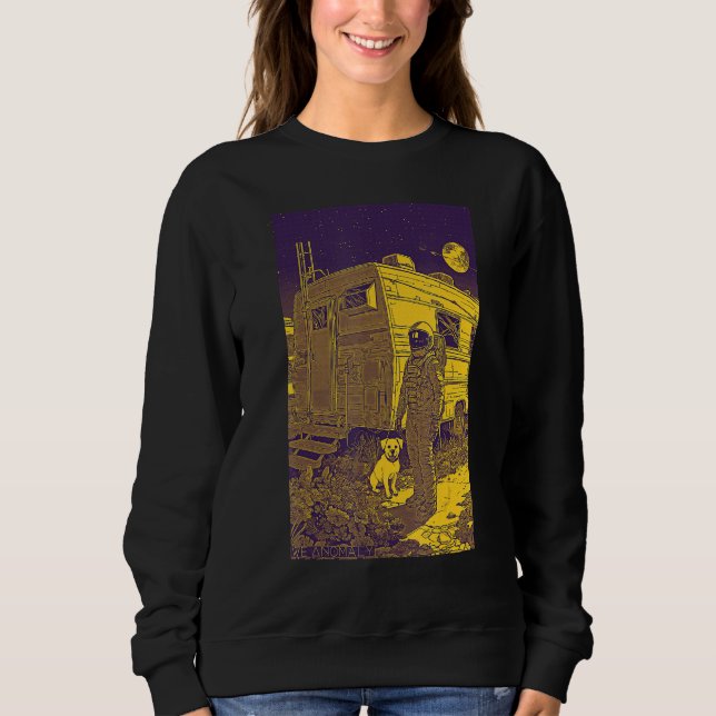 Astronaut Dog Space  No Place Like Home  Cool Grap Sweatshirt (Vorderseite)