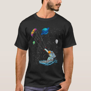 Astronaut Drachen Kiteboarding Kitesurfen Surfen R T-Shirt