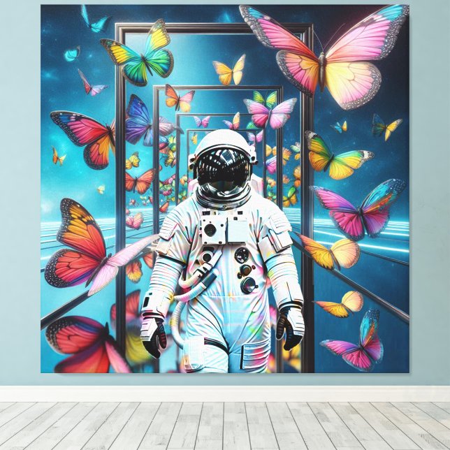 Astronaut Dreamscape Leinwanddruck (Insitu (Holzboden))