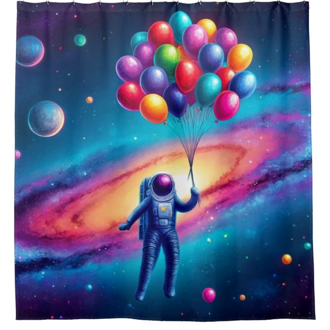 Astronaut Duschvorhang (Vorderseite)