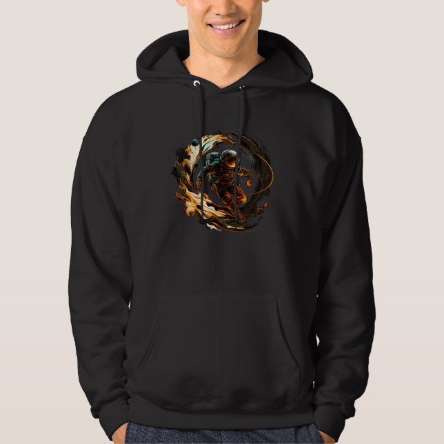 Astronaut Emerging from Portal Hoodie (Vorderseite)