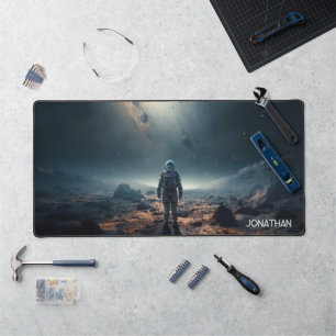 Astronaut entdecken Planets Space Travel Galaxy Schreibtischunterlage