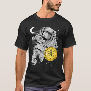 Astronaut erreicht Kosmos ATOM Münze zum Mond Cr T-Shirt