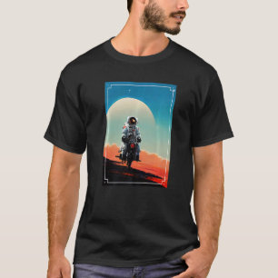 Astronaut fährt ein Motorrad im Weltraum 1 T-Shirt