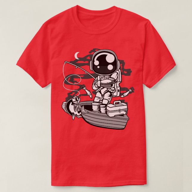 Astronaut Fisherman T-Shirt (Design vorne)