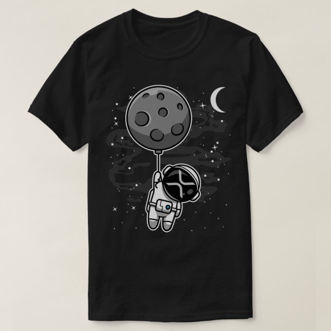 Astronaut Floating Ripple XRP Crypto Coin HODL T-Shirt (Design vorne)