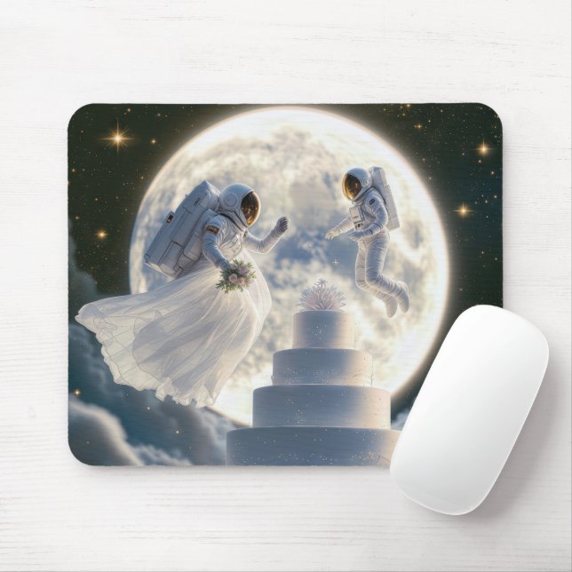 Astronaut frisch im Mondlicht Mousepad (Mit Mouse)