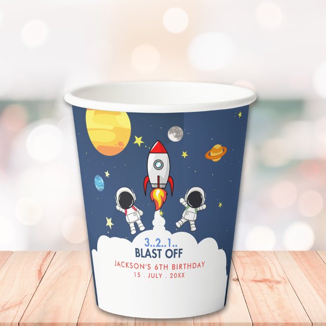 Astronaut -  Funny Birthday Boy  Pappbecher (Von Creator hochgeladen)