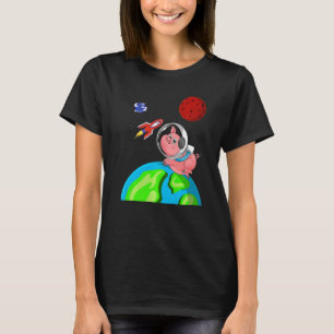 Astronaut für den Bauer von Nutztieren im Weltraum T-Shirt