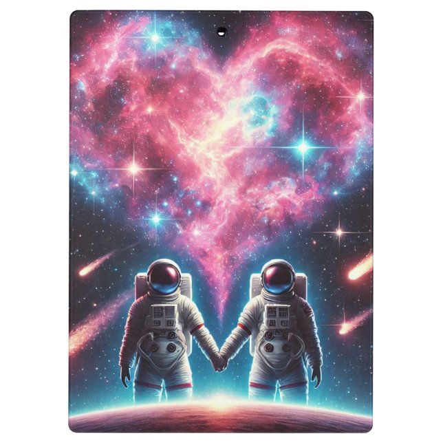 Astronaut Galaxy Clipboard Klemmbrett (Rückseite)