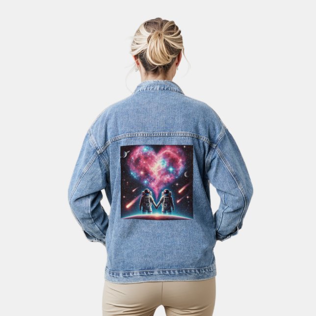 Astronaut Galaxy Denim Jacket Jeansjacke (Modell)