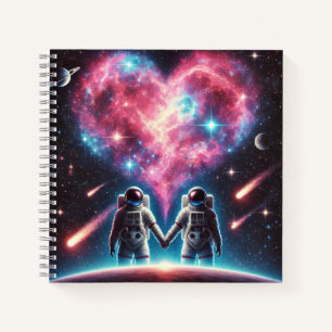 Astronaut Galaxy Spiral Notebook Notizbuch