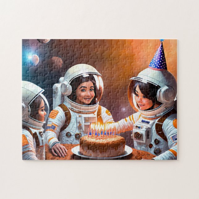 Astronaut Geburtstag 2 Foto Puzzle Internet Jigsaw (Horizontal)