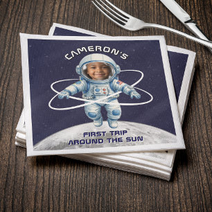 Astronaut Geburtstagsfeier 1. Umlauf um die Sonne Serviette
