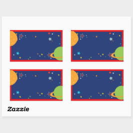 Astronaut Gefallen Box Blank Label Stickers