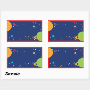 Astronaut Gefallen Box Blank Label Stickers