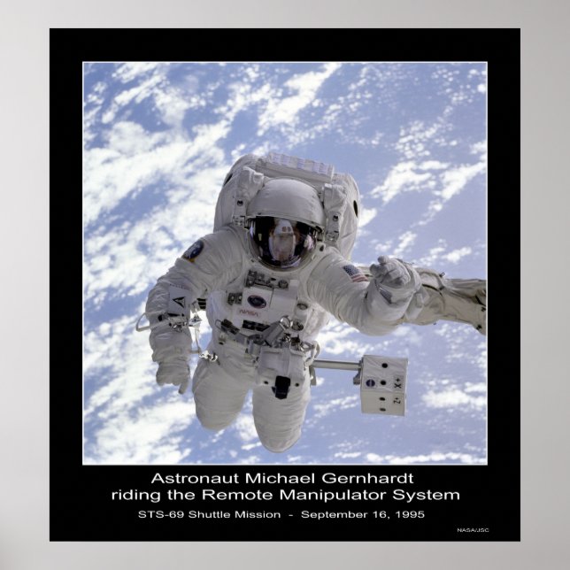 Astronaut Gernhardt-STS-69 Shuttle Mission NASA Poster (Vorne)
