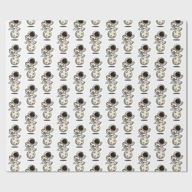 Astronaut Geschenkpapier (Flach)