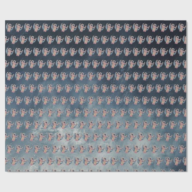 Astronaut Geschenkpapier (Flach)