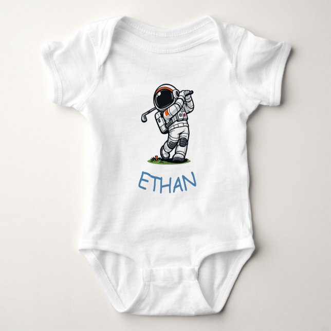 Astronaut Golf Baby Strampler (Vorderseite)