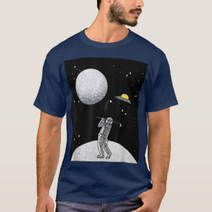 Astronaut Golfplatz UFO Cool Galay Golf Golfer T-Shirt