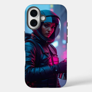 Astronaut Graffiti iPhone Case - Neon Glow