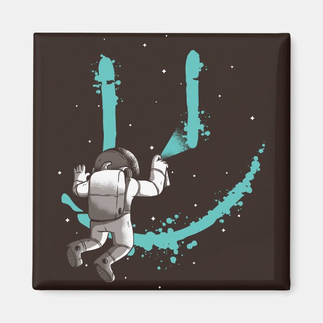 Astronaut Grafitti Magnet (Vorne)