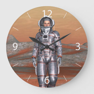 Astronaut Große Wanduhr