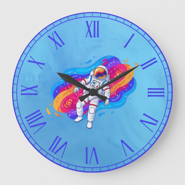 Astronaut Große Wanduhr (Vorderseite)