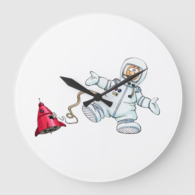 Astronaut Große Wanduhr (Vorderseite)