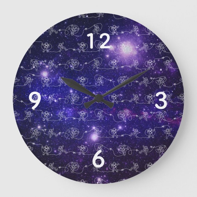 Astronaut Große Wanduhr (Vorderseite)