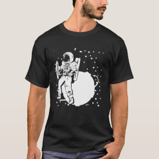 Astronaut Harmonikaspieler mit Planet Harmonicist T-Shirt