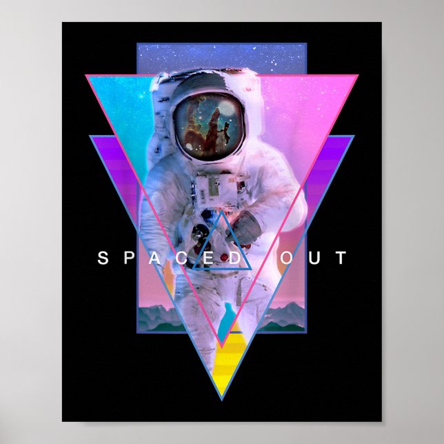 Astronaut hat den ästhetischen Vaporwave-Wellness- Poster (Vorne)